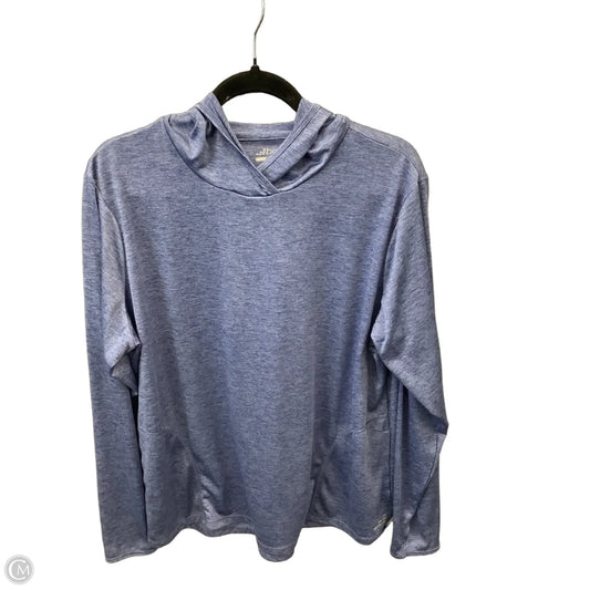 Athletic Top Long Sleeve Hoodie By Bcg In Blue, Size: 1x