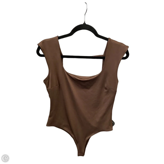 Bodysuit By Clothes Mentor In Brown, Size: L