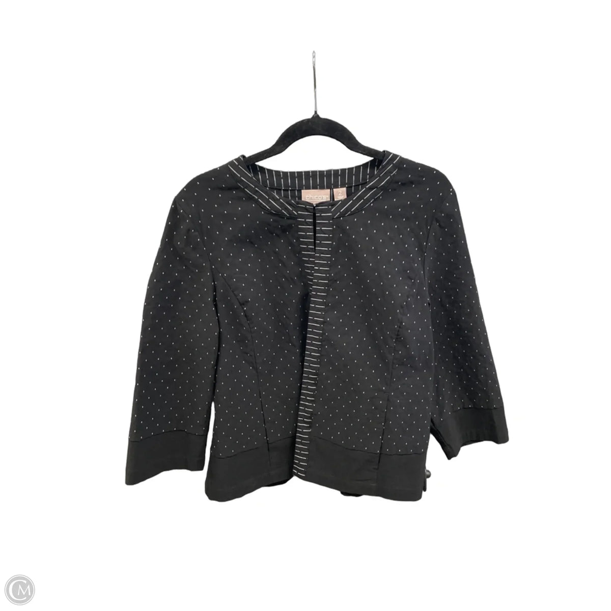 Jacket Shirt By Chicos In Black, Size: L