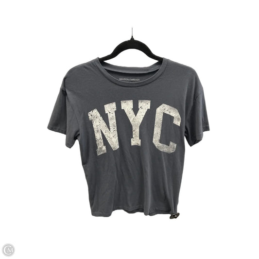 Top Short Sleeve By Grayson Threads In Grey, Size: L