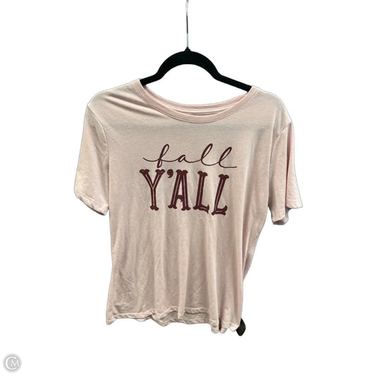 Top Short Sleeve By Clothes Mentor In Pink, Size: Xl