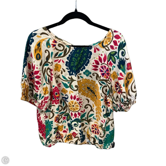 Top Short Sleeve By Cece In Multi-colored, Size: 1x