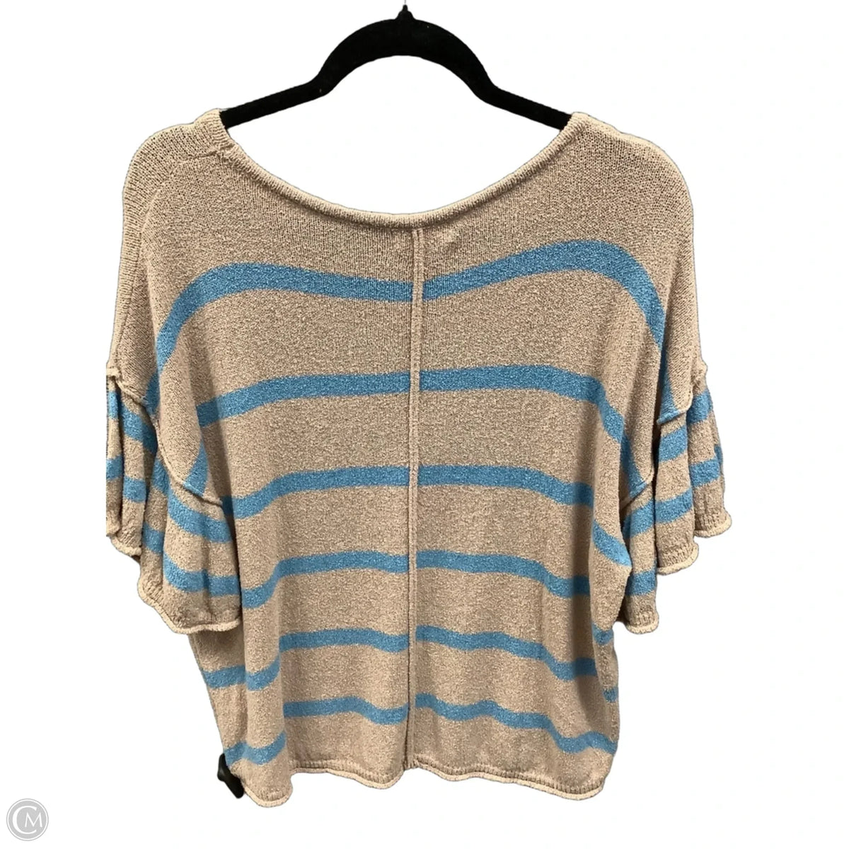 Top Short Sleeve By Mittoshop In Blue & Brown, Size: L