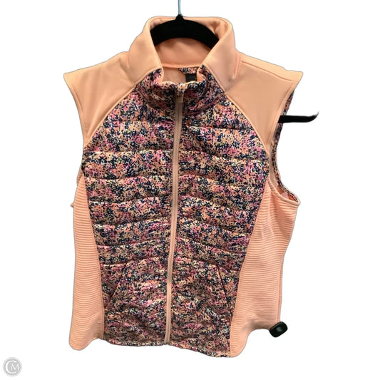 Vest Puffer & Quilted By Tek Gear In Orange, Size: M