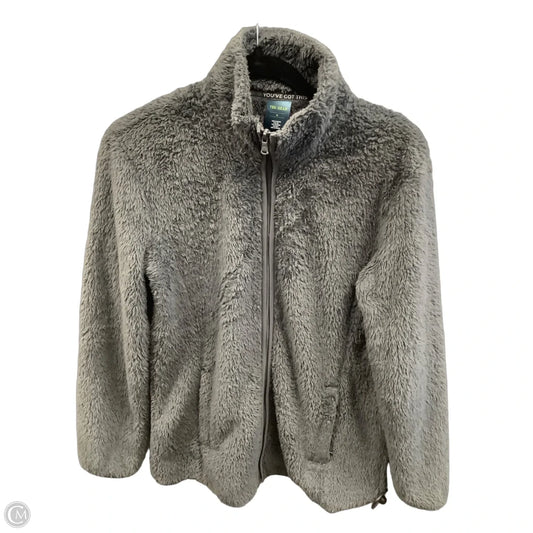 Jacket Faux Fur & Sherpa By Tek Gear In Grey, Size: M