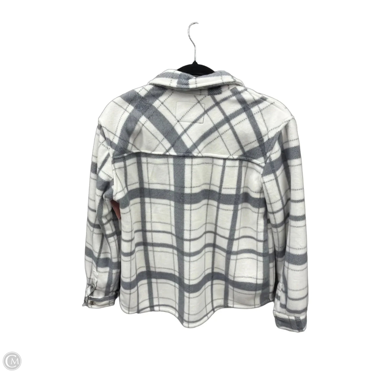 Jacket Shirt By Sage In Plaid Pattern, Size: S