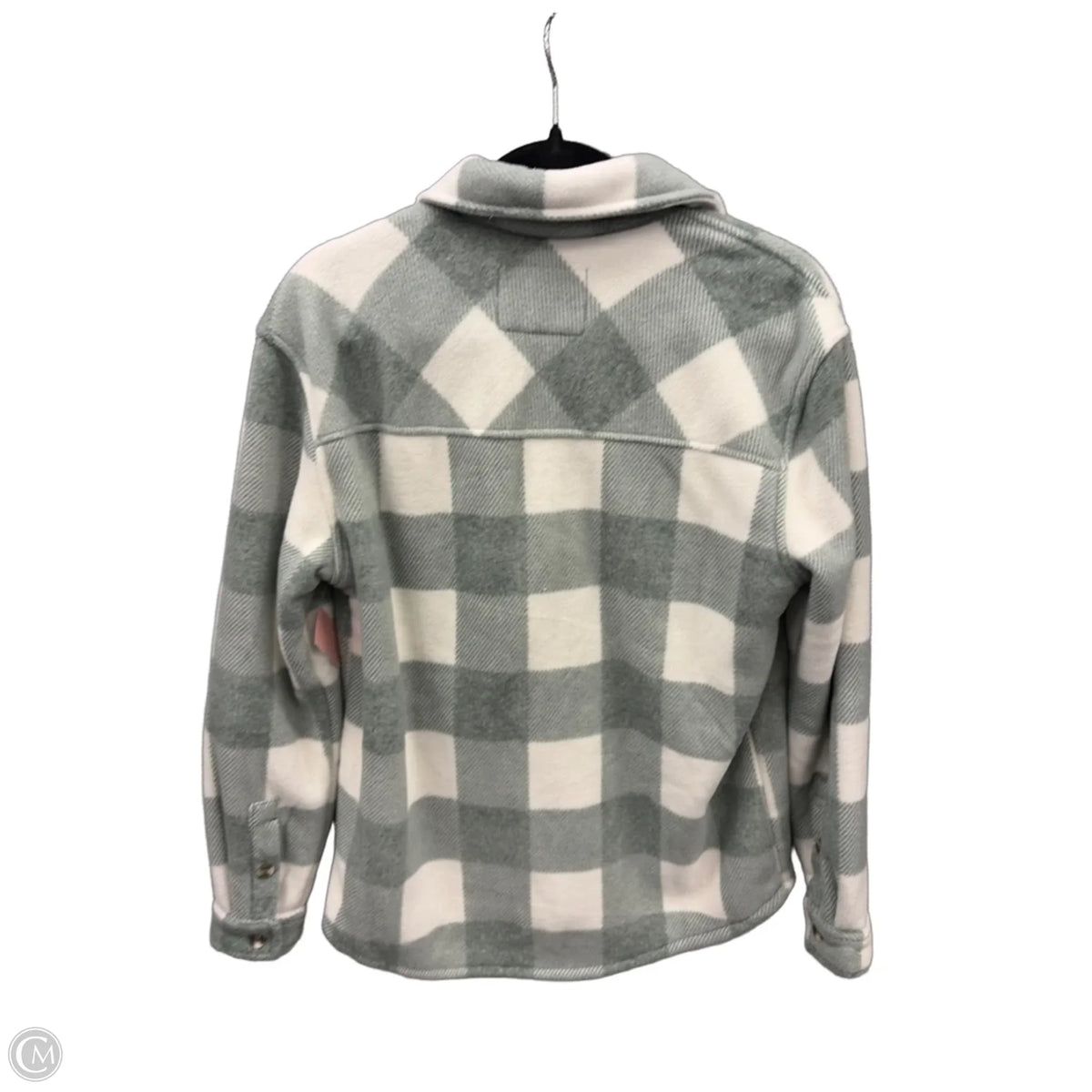 Jacket Shirt By Sage In Plaid Pattern, Size: S