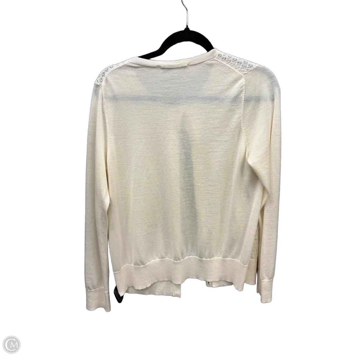 Cardigan By Loft In Cream, Size: L