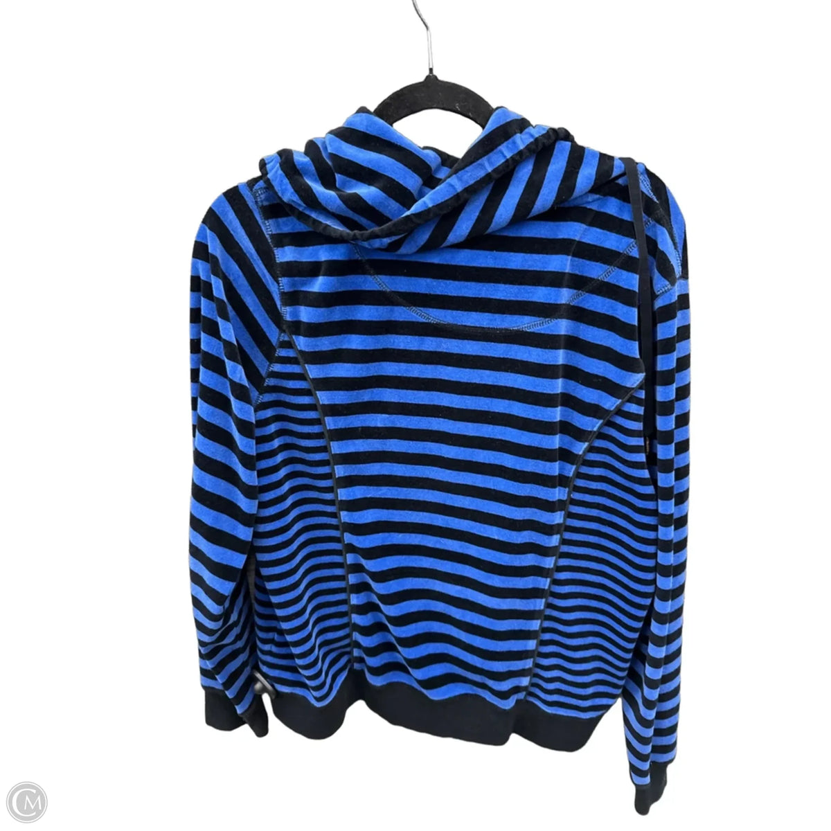Sweatshirt Collar By Calvin Klein In Striped Pattern, Size: L