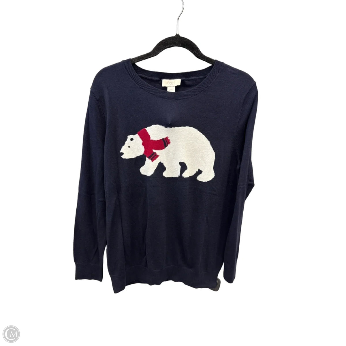 Top Long Sleeve By Loft In Navy, Size: L
