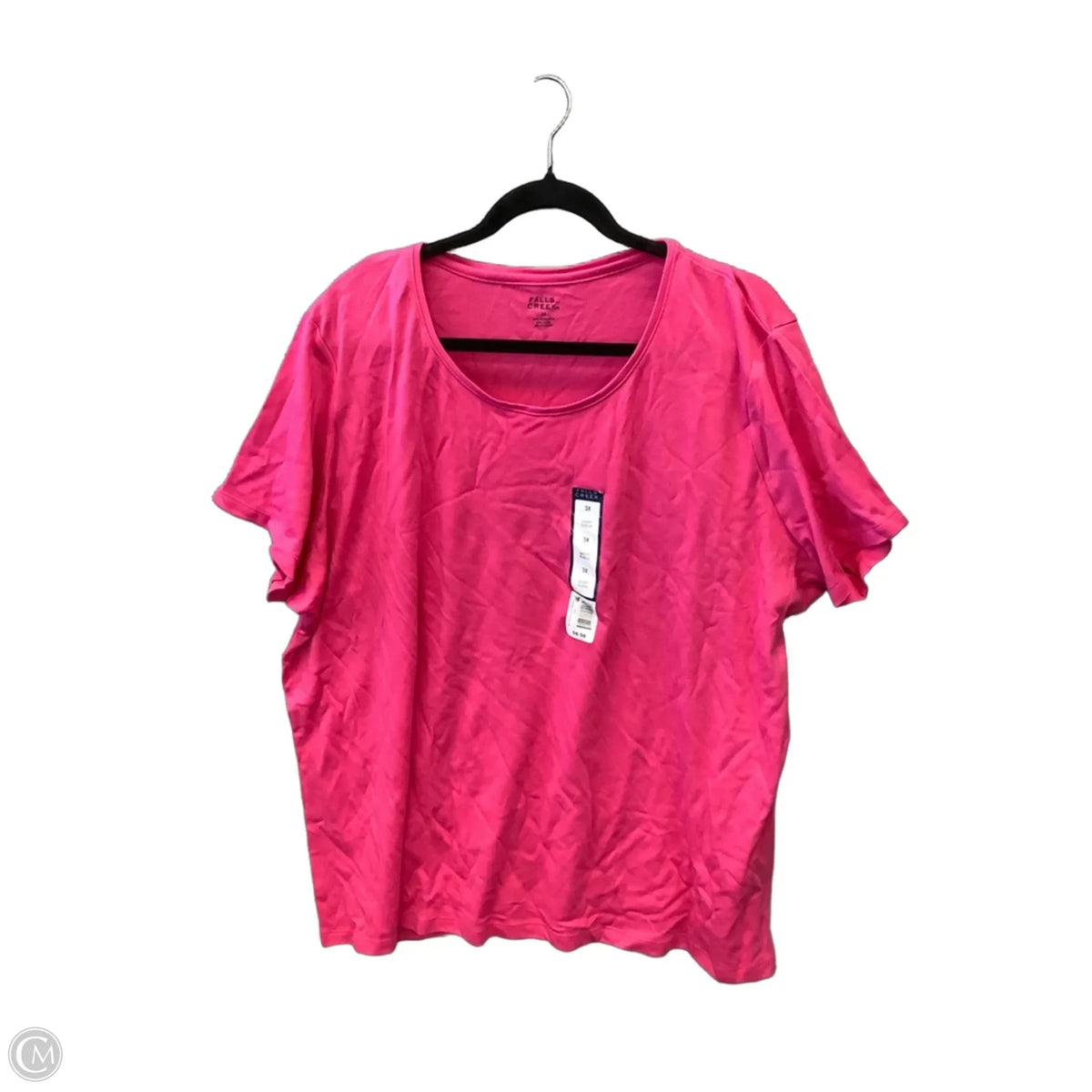 Top Short Sleeve Basic By Falls Creek In Pink, Size: 3x