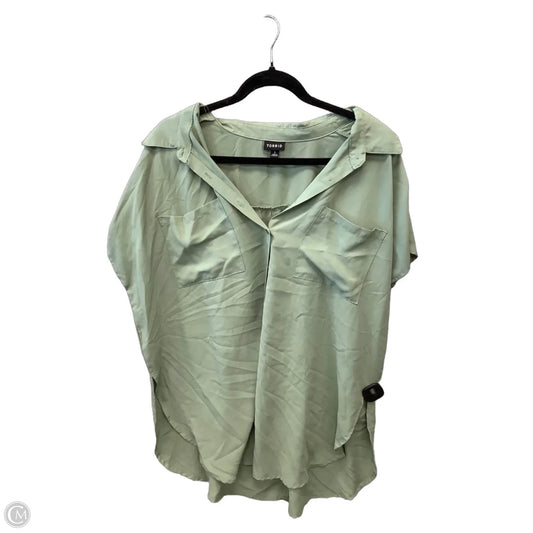 Tunic Short Sleeve By Torrid In Green, Size: 2x