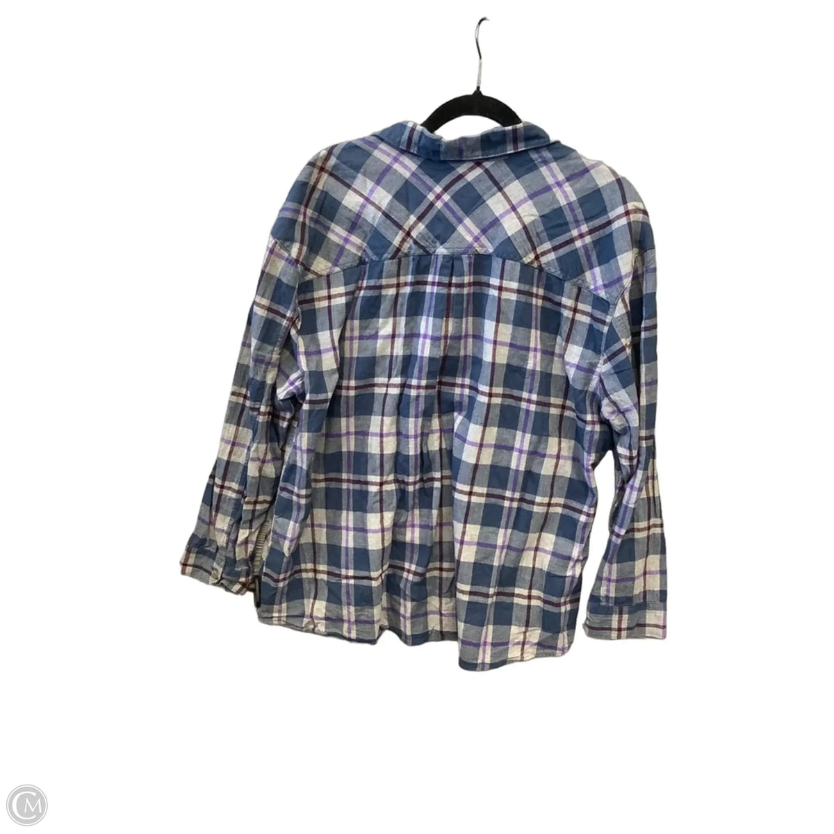 Top Long Sleeve By Eddie Bauer In Blue, Size: 2x