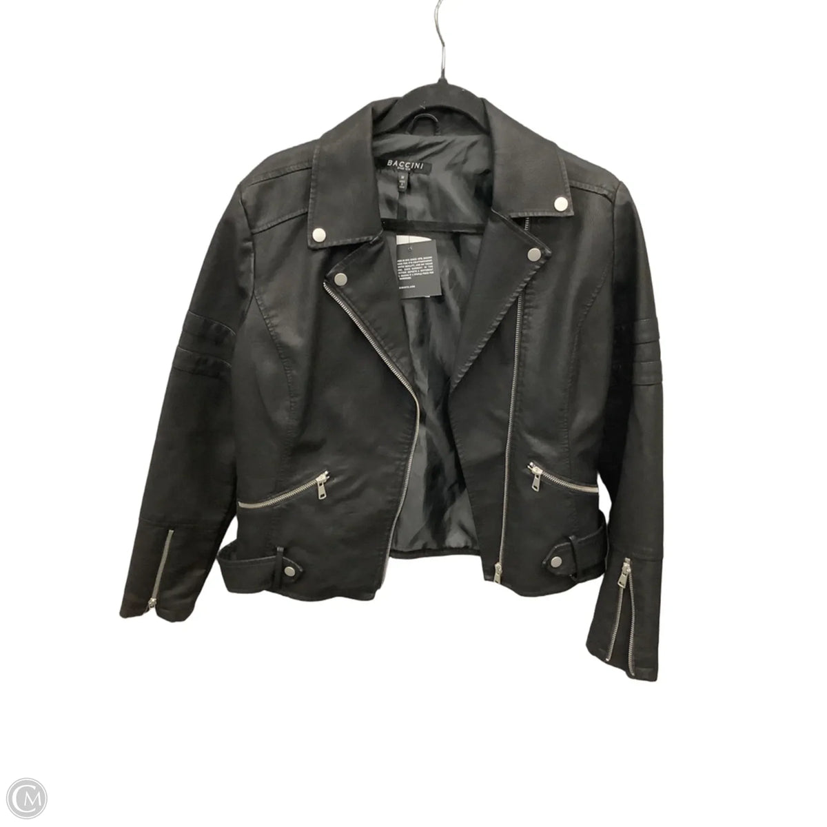 Jacket Moto By Baccini In Black, Size: M
