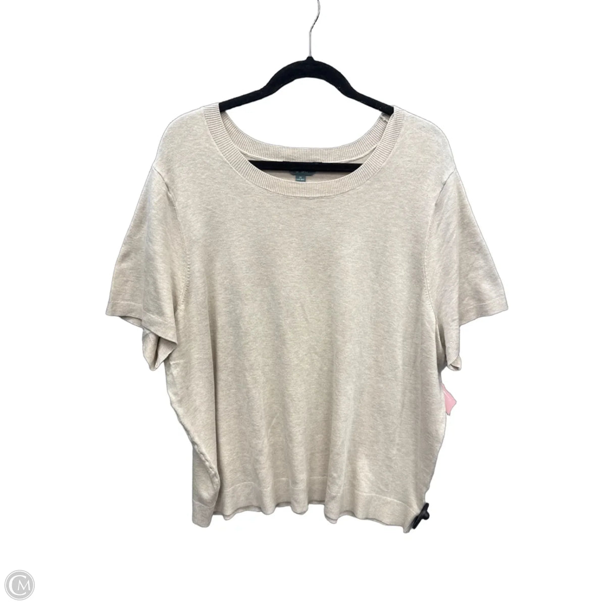 Top Short Sleeve Basic By Terra & Sky In Tan, Size: 3x