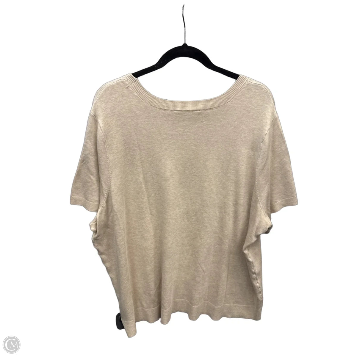Top Short Sleeve Basic By Terra & Sky In Tan, Size: 3x