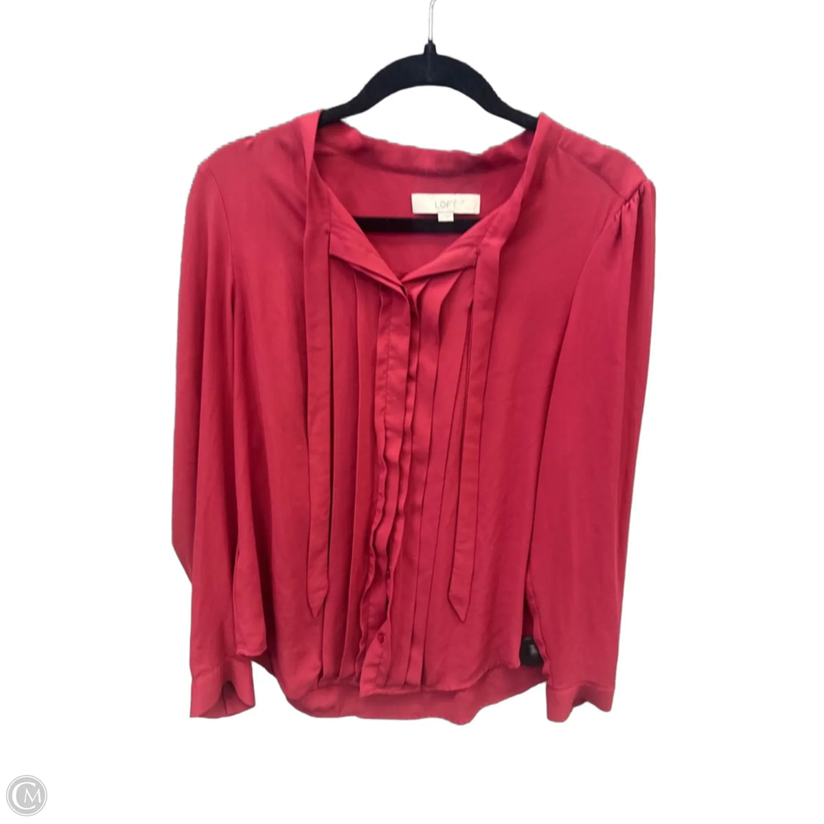 Blouse Long Sleeve By Loft In Red, Size: M