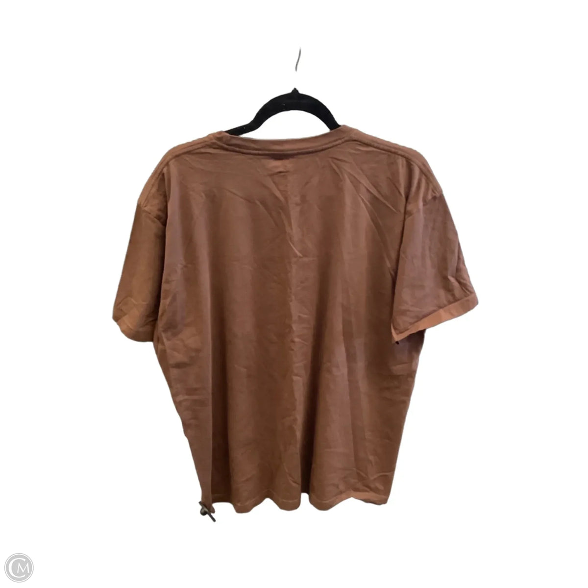 Top Short Sleeve Basic By Clothes Mentor In Brown, Size: 2x