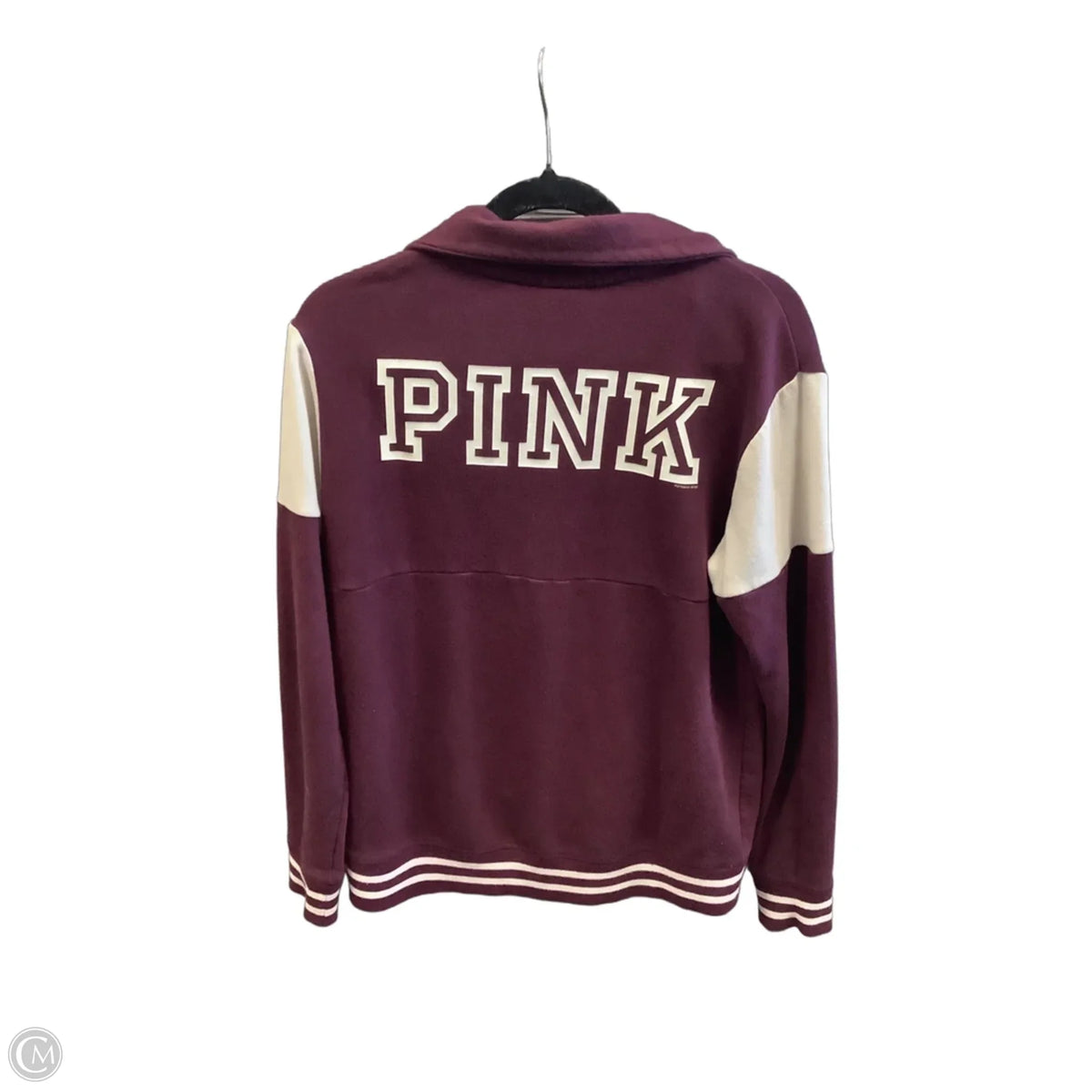 Sweatshirt Collar By Pink In Maroon, Size: Sp