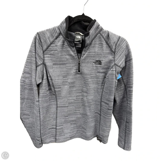 Athletic Top Long Sleeve Collar By The North Face In Grey, Size: M
