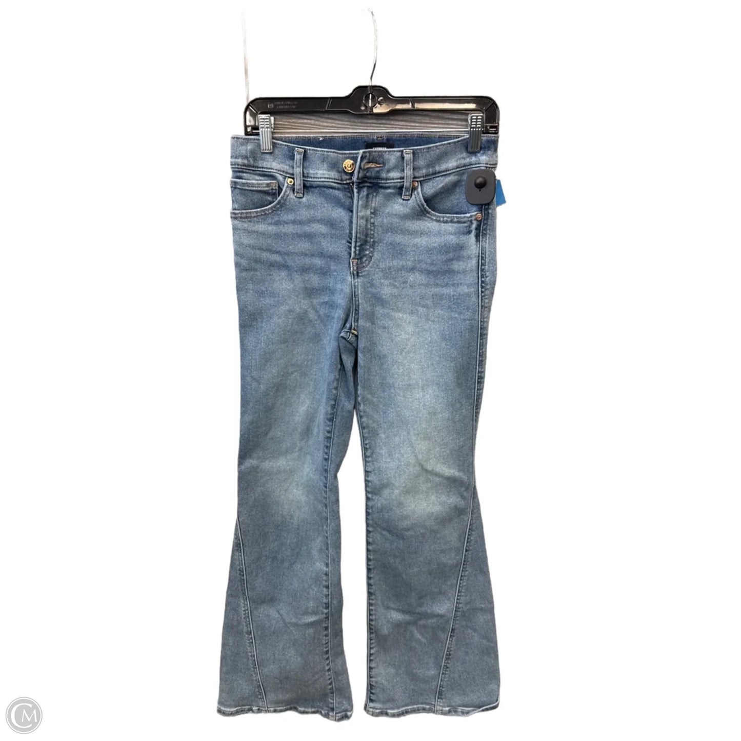 Jeans Flared By Express In Blue Denim, Size: 6