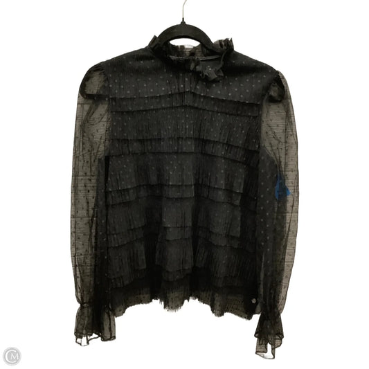 Top Long Sleeve By Express In Black, Size: Xs