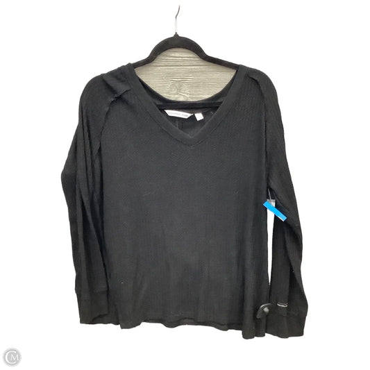Top Long Sleeve By Calvin Klein In Black, Size: Xl