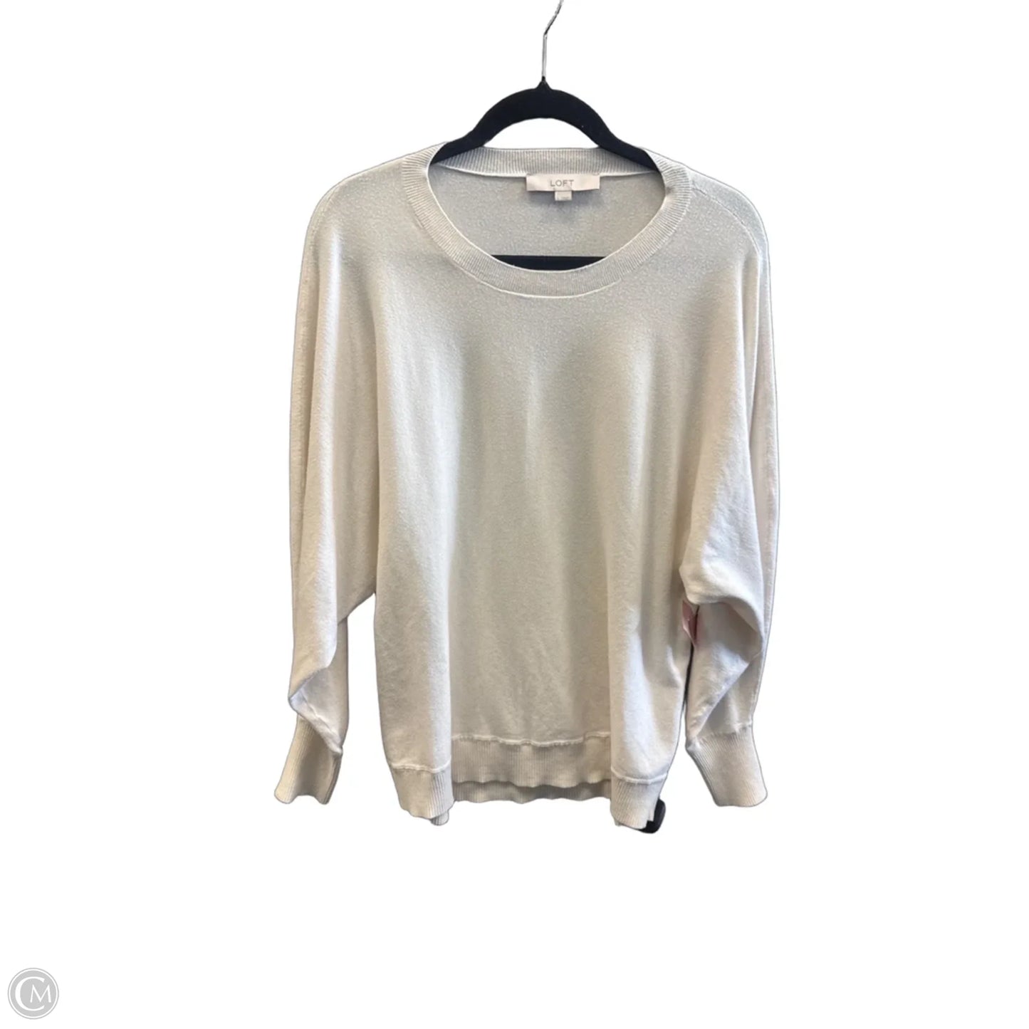 Sweater By Loft In Cream, Size: L