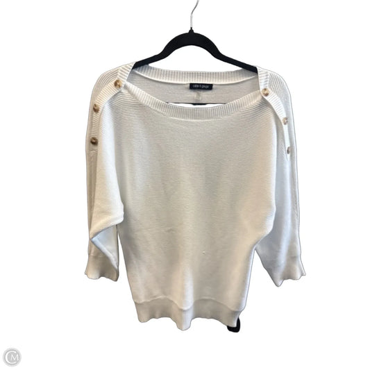 Sweater By Cable And Gauge In White, Size: L