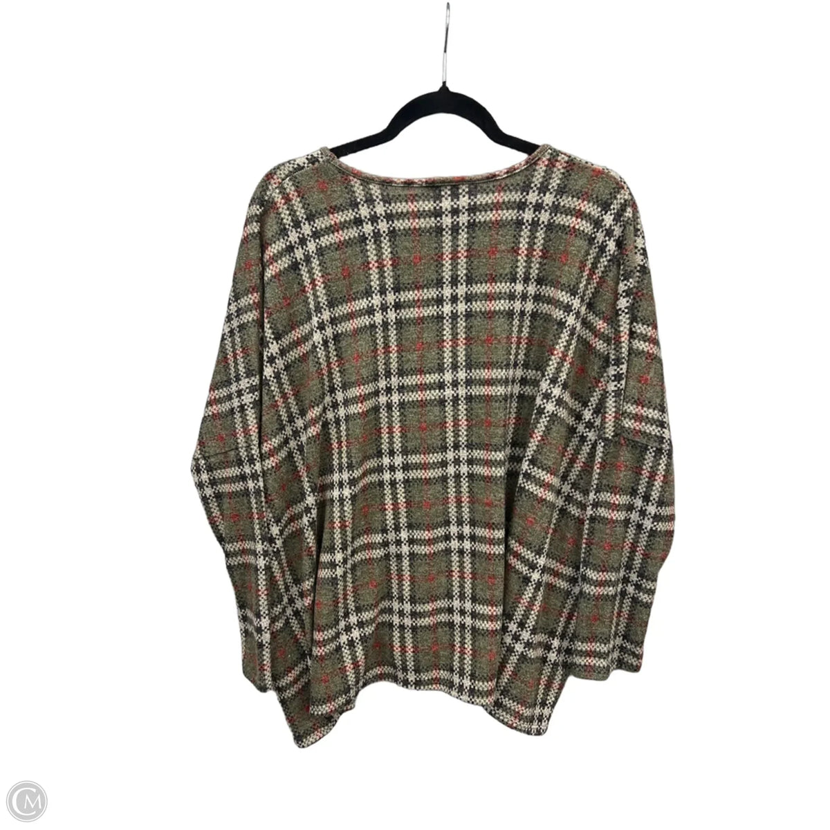 Top Long Sleeve By Heimish Usa In Plaid Pattern, Size: S