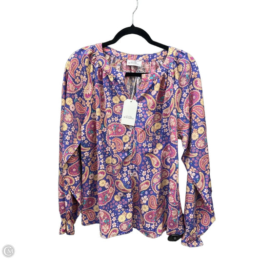 Top Long Sleeve By Emily Wonder In Floral Print, Size: L