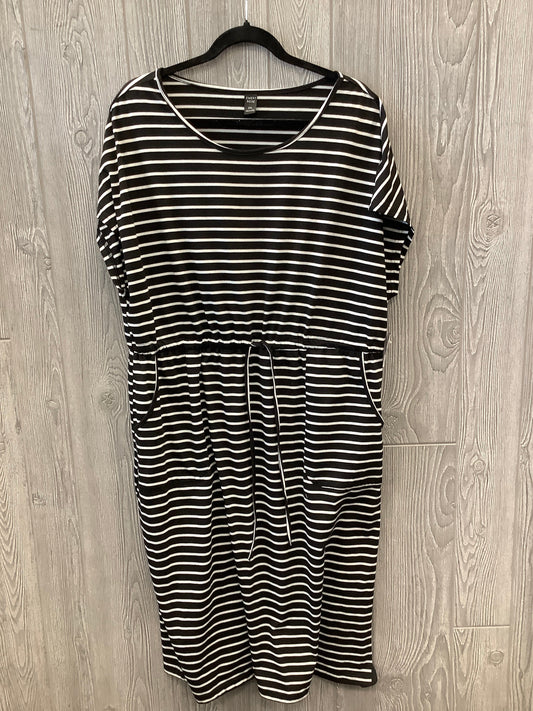 Black & White Dress Casual Midi Clothes Mentor, Size 2x