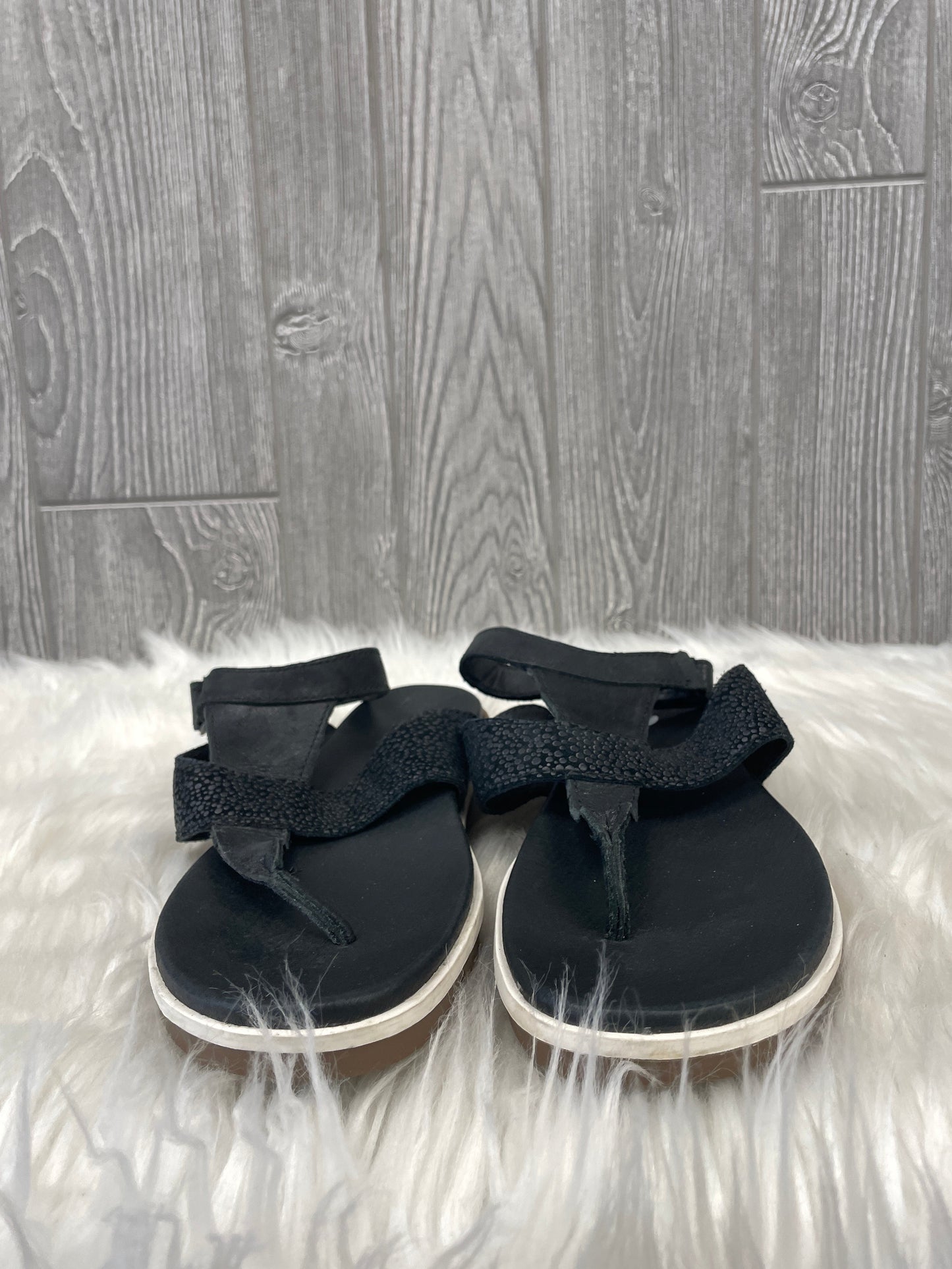 Black Sandals Flats Sorel, Size 8.5