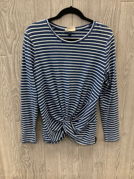 Blue & White Top Long Sleeve Universal Thread, Size Xl