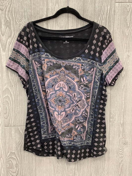 Top Short Sleeve By Lucky Brand  Size: 2x