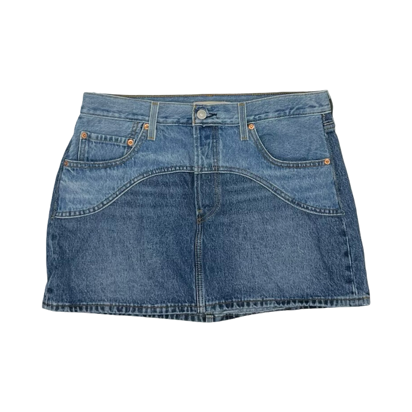 Skirt Mini & Short By Levis In Blue Denim, Size:12