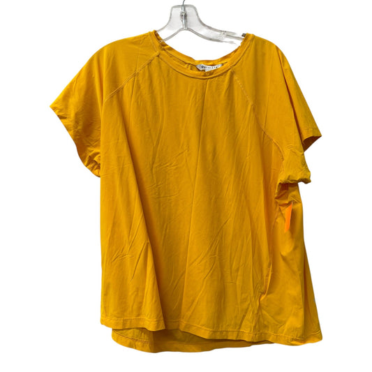 Athletic Top Ss By Athleta In Yellow, Size:1X