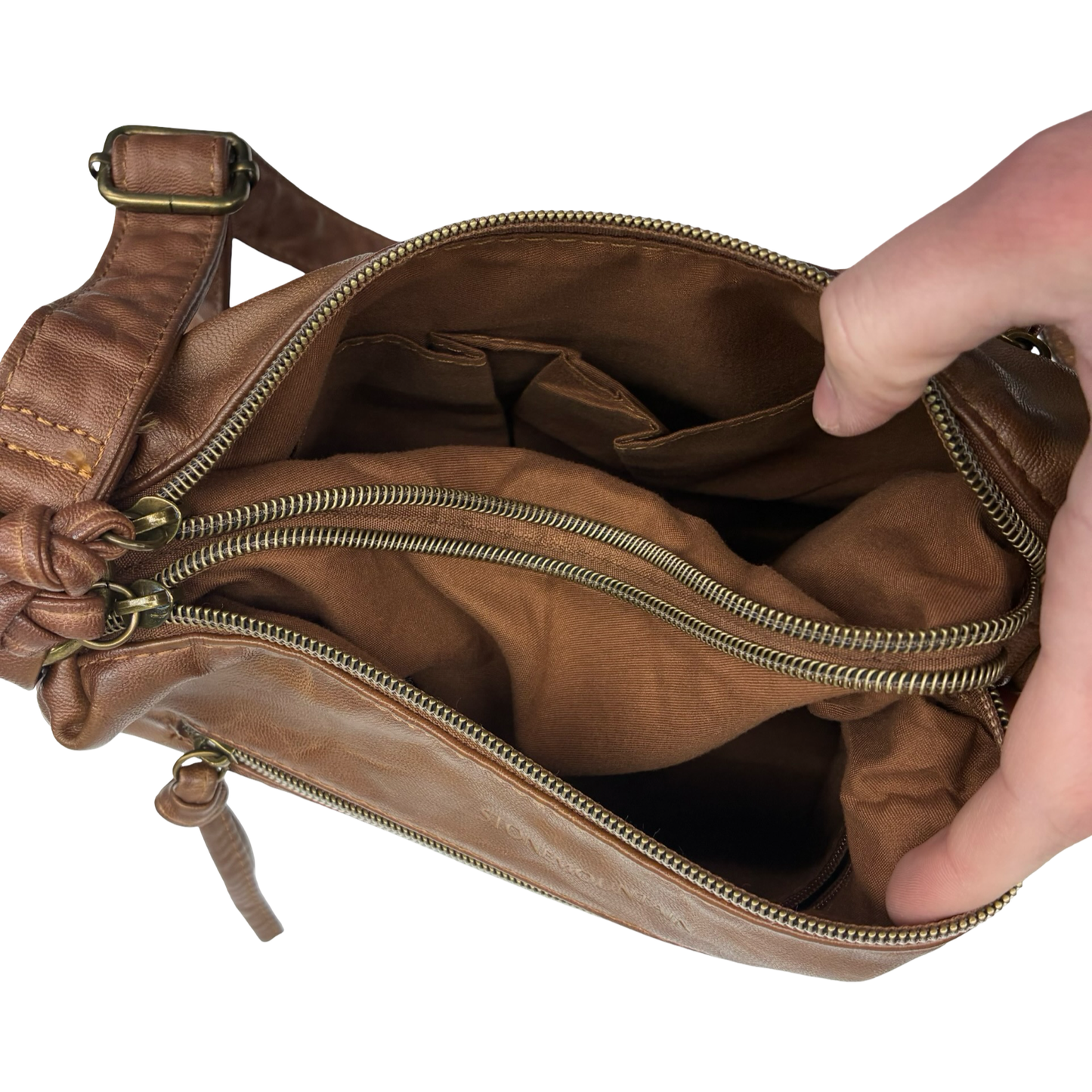 Handbag By Stone Mountain In Brown, Size:Small