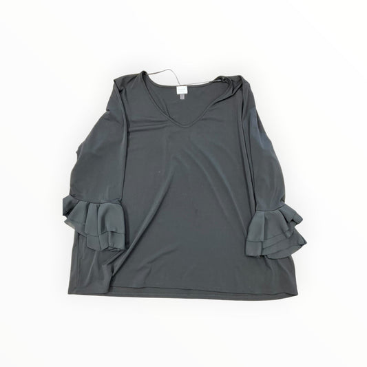 Top 3/4 Sleeve By Cupio In Black, Size:2X