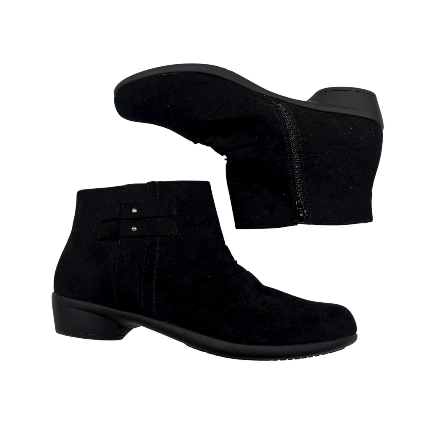 Boots Ankle Heels By Solanz In Black, Size:11