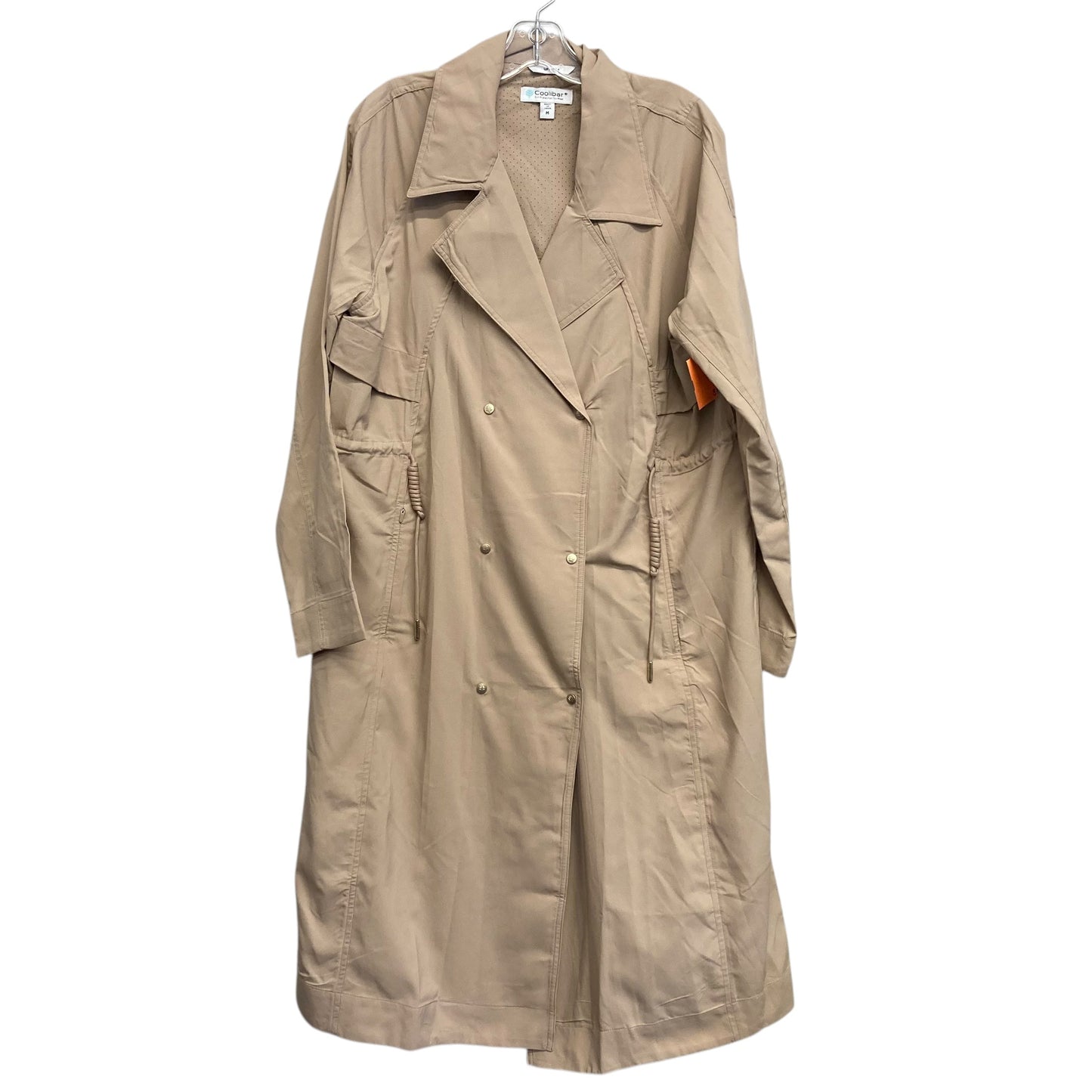 Coat Trench Coat By Coolibar In Tan, Size:M