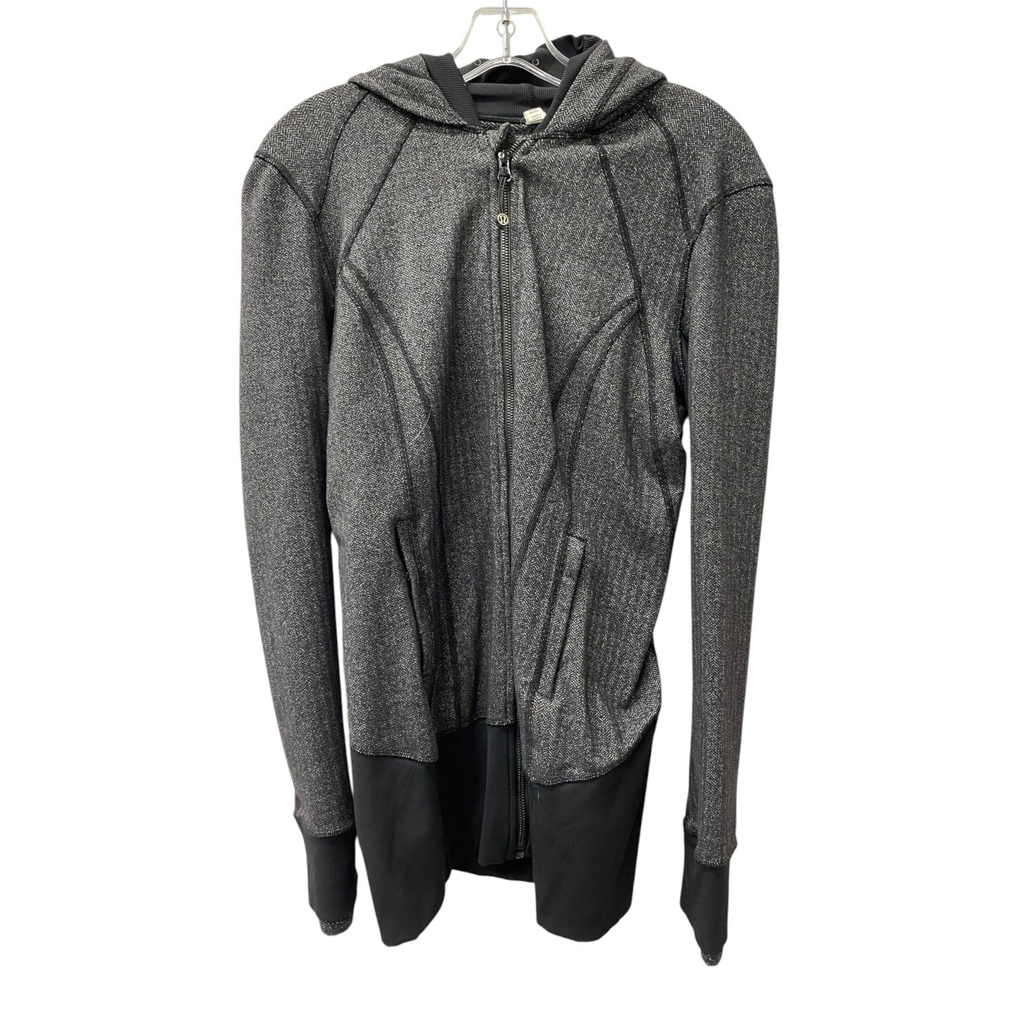 Athletic Jacket By Lululemon In Black, Size:M