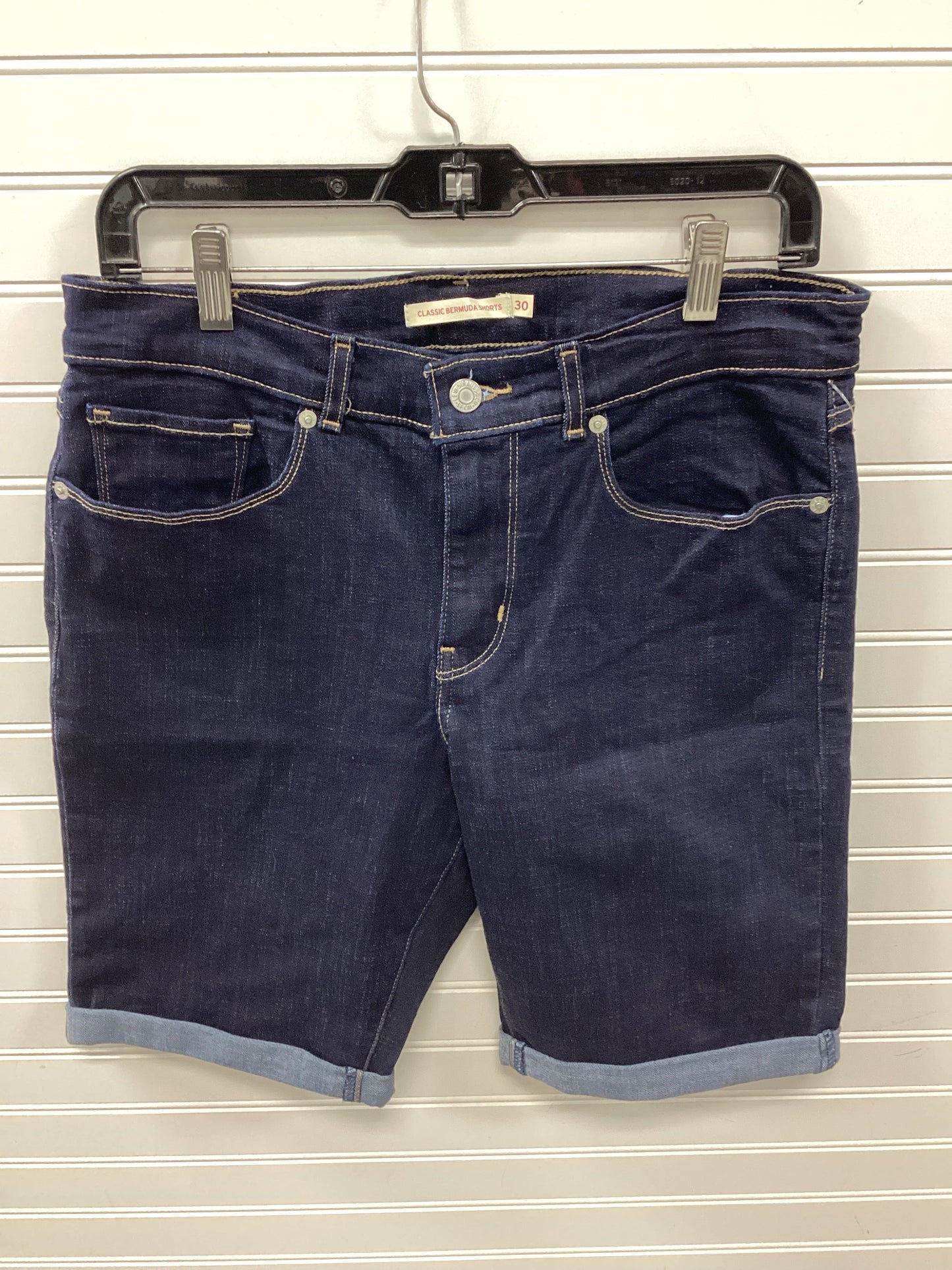 Shorts By Levis In Blue Denim, Size:8