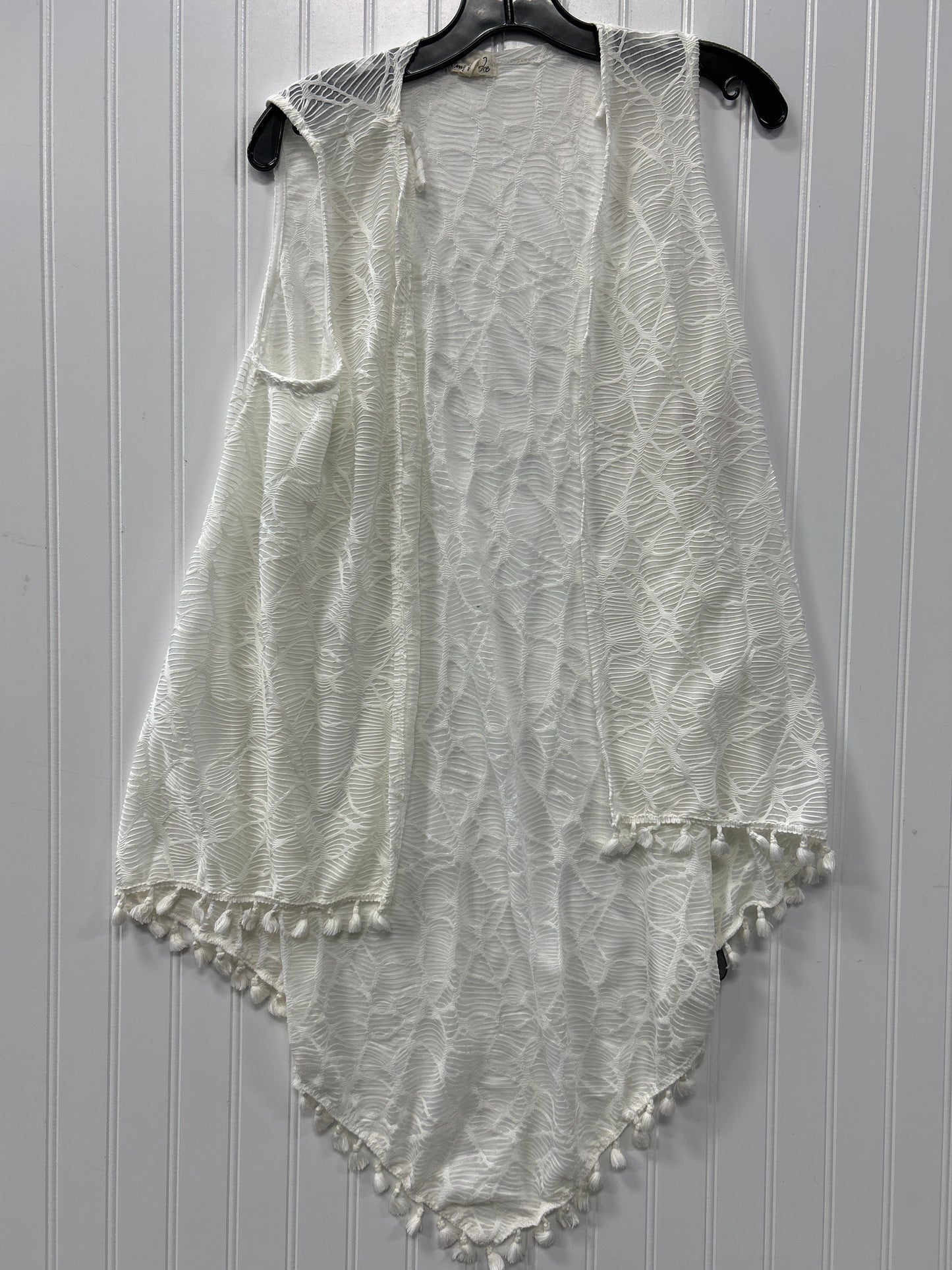 Kimono By Clothes Mentor In White, Size:L