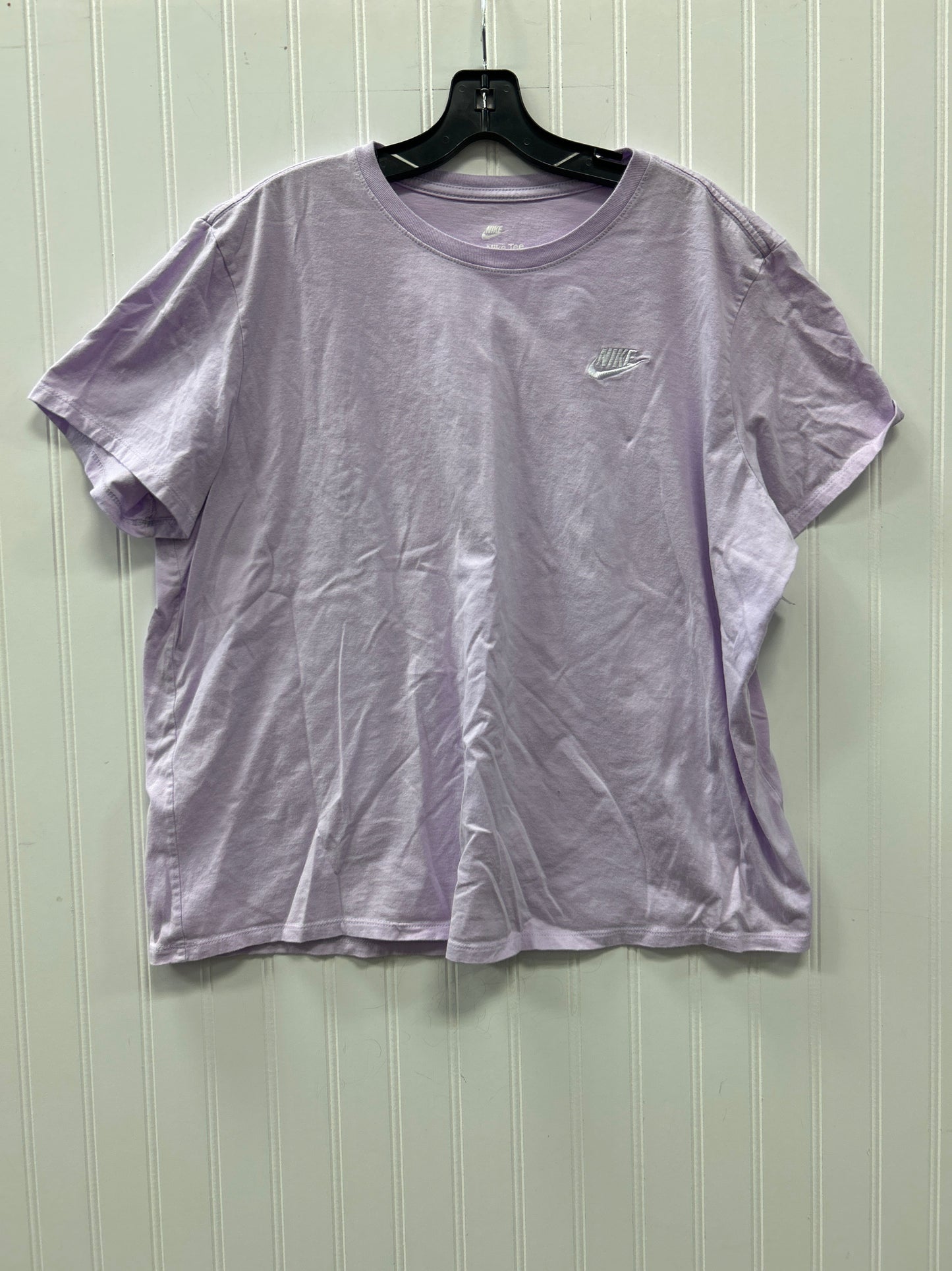 Athletic Top Ss By Nike In Purple, Size:1X