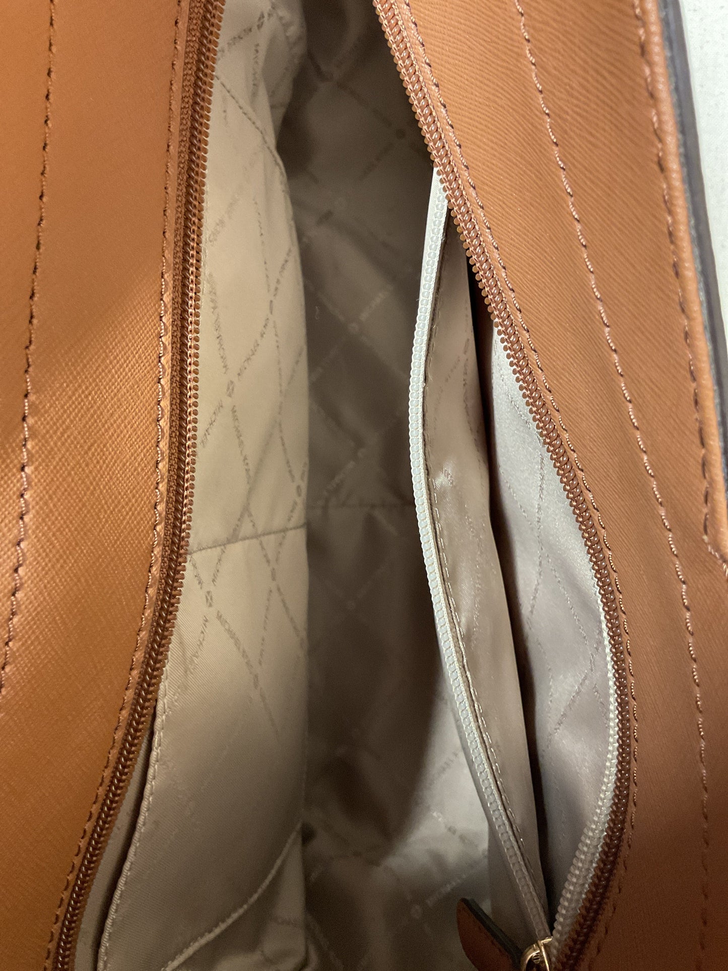 Handbag Designer By Michael Kors In Brown, Size:Large