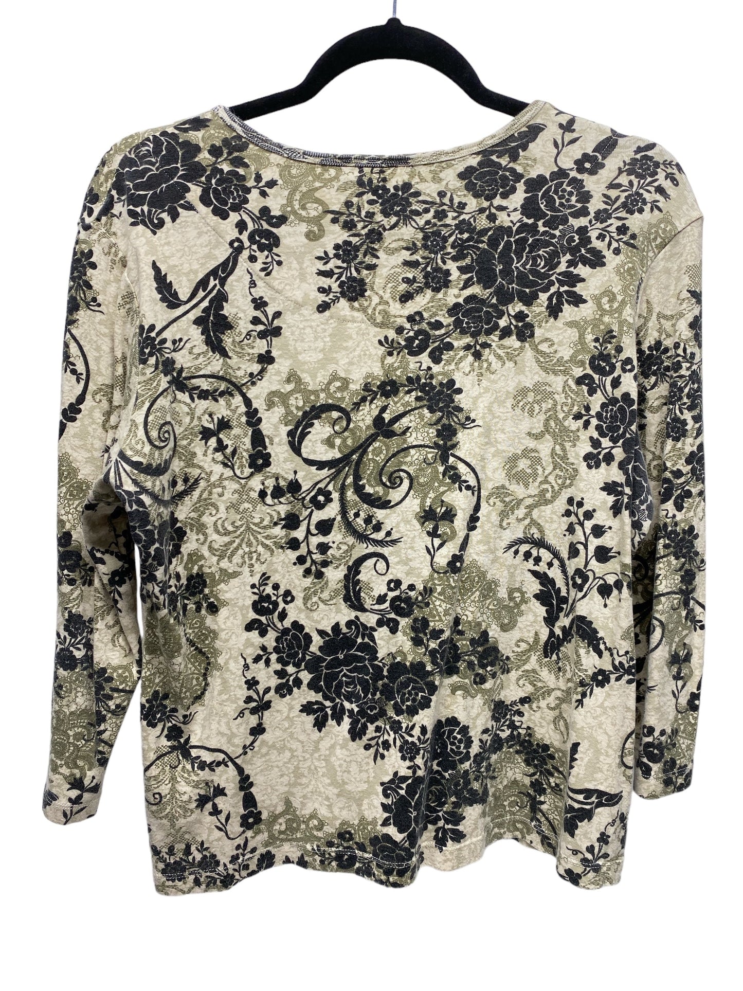 Top 3/4 Sleeve By Sonoma In Floral Print, Size: L