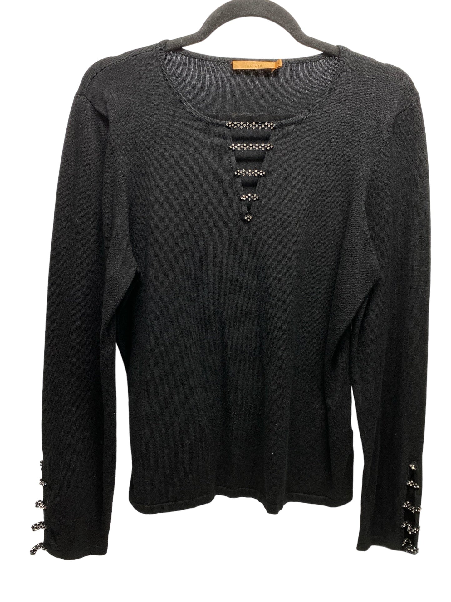 Top Long Sleeve By Belldini In Black, Size: L