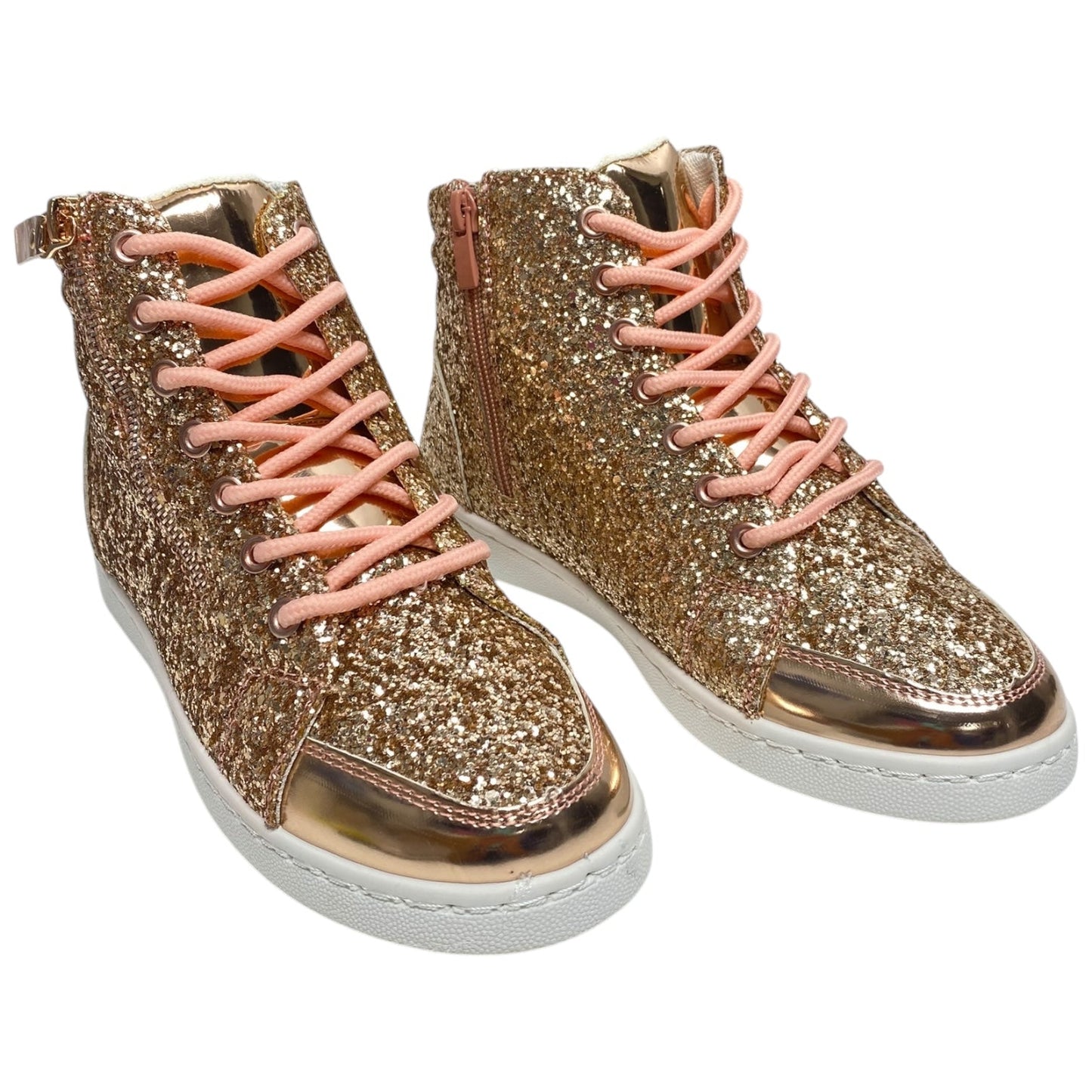 Shoes Sneakers By Forever In Rose Gold, Size: 6.5