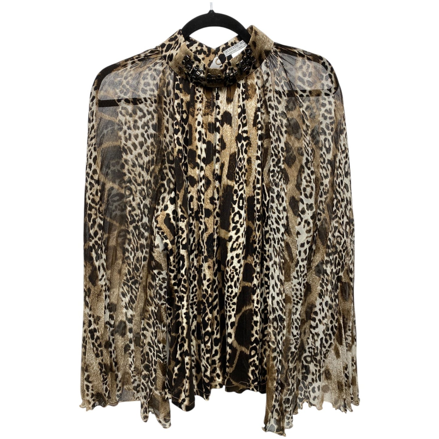 Top Long Sleeve By Alberto Makali In Animal Print, Size: M